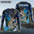 BlueJose Pike Fishing Tailored Tides Pattern Custom Name & Team Name Shirts