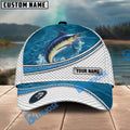 BlueJose Marlin Fishing Blue Water Pattern Personalized Cap