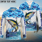 BlueJose Tuna Fishing Blue Water Camo Custom Name & Team Name 3D Shirts