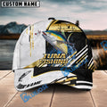 BlueJose Fishing Hook Graphic & Jumping Fish Art Personalized Cap (Tuna, Marlin, Mahi-Mahi, Pike, Bass, Walleye, Trout, Crappie)
