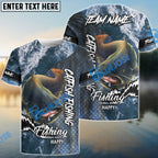 BlueJose Catfish Fishing Skin Seawave Custom Name & Team Name 3D Shirts