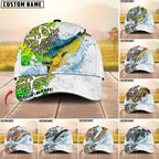 BlueJose Fishing Compass Vintage Art Splash Design Personalized Cap (13 Breeds)