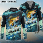 BlueJose Walleye Fishing Aqua Strike Custom Name & Team Name 3D Shirts