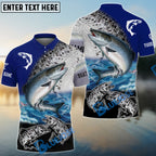 BlueJose Chinook Salmon Fishing Customize Name, Boat Name 3D Shirts