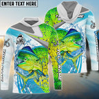 BlueJose Mahi-Mahi Fishing Blue Water Sport Custom Name & Team Name 3D Shirts
