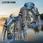 BlueJose Striped Bass Fishing Skin Seawave Custom Name & Team Name 3D Shirts
