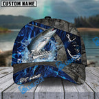 BlueJose Fishing Water Splash Camo Happy Personalized Name Classic 3D Cap Personalized Cap (13 Breeds)