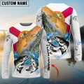 BlueJose Inshore Slam Florida Fishing Redfish, Trout, Snook Patriotic Fishing Jersey   Customize Name  Gift For Fisherman
