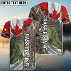 BlueJose Bass Fishing Canada Flag Custom Name All Over Print Shirts - Personalized Fishing Gift