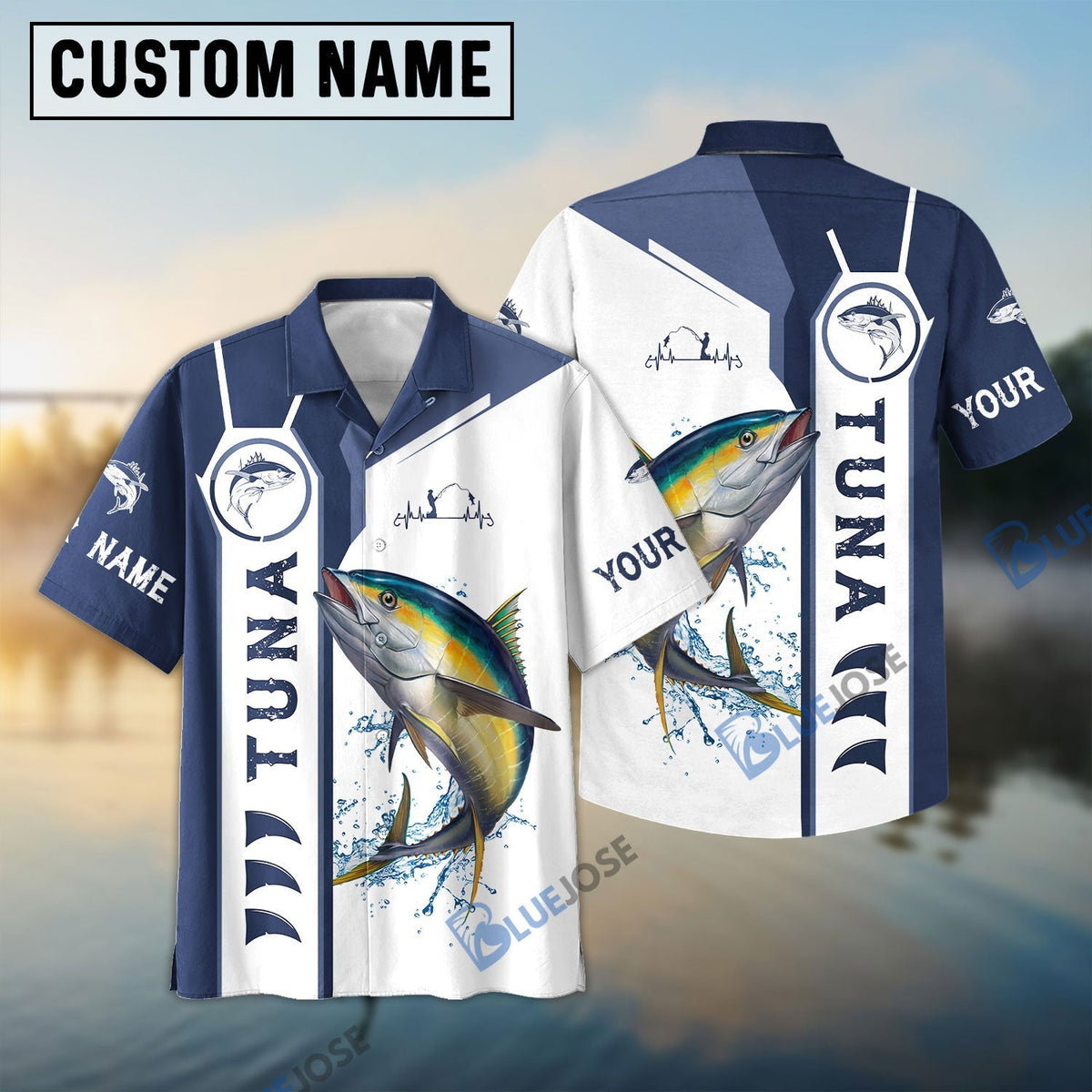 BlueJose Personalized Tuna Fishing 3D Shirt