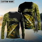 BlueJose Custom Walleye Fishing Camouflage Personalized Walleye 3D Shirts