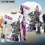 BlueJose Fish Reaper Pink Camo Custom Name Long Sleeve Shirt