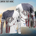 BlueJose Bass Fishing American Flag Personalized Patriotic Bass Fishing Shirt