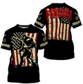 BlueJose Bigfoot Fishing American Flag Custom Long Sleeve Fishing Shirts