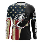 BlueJose Personalized Bass Fishing American Flag Personalized Name 3D Hoodie