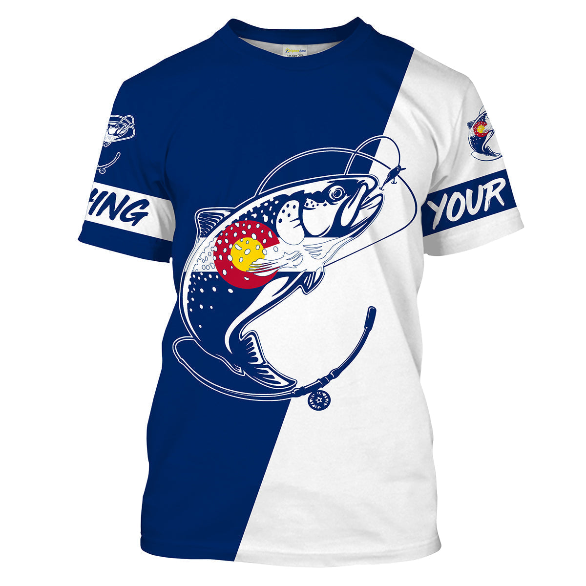 BlueJose Colorado Trout Fishing Custom Long Sleeve Performance Fishing Shirts, Co Trout Shirts