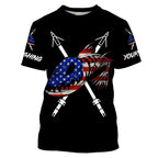 BlueJose Bowfishing American Flag Custom Long Sleeve Fishing Shirts
