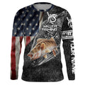 BlueJose Walleye Fishing American Flag Patriotic Custom Name 3D All Over Printed Shirts   Quick Dry  Personalized Fishing Gift Idea