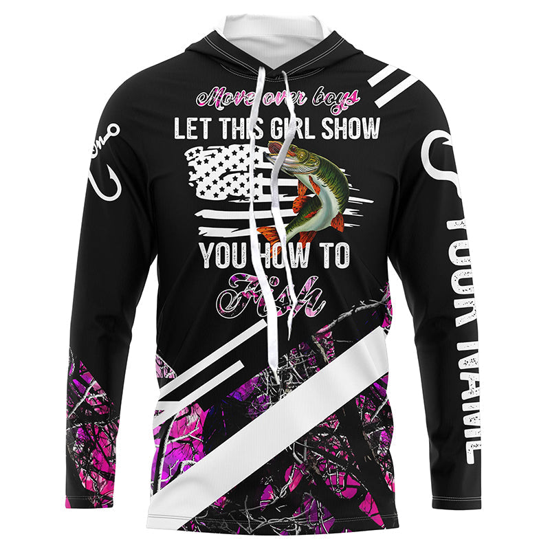 BlueJose Move Over Boys Let This Girl Show You How To Fish Musky Pink Camo Custom 3D Shirts