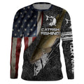 BlueJose Flathead Catfish Fishing American Flag Patriotic Custom Name 3D Shirts