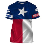 BlueJose Texas Slam Redfish Puppy Drum, Speckled Trout, Flounder Texas State Flag Customize Name All Over Printed Shirts