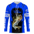 BlueJose Largemouth Bass Fishing Custom Name Fishing Shirt