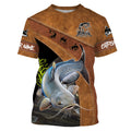 BlueJose Catfish Fishing Customize Name Fishing T-Shirt