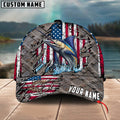 BlueJose Marlin Fishing US Flag Personalized Cap