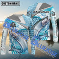 BlueJose Salmon Fishing Blue Water Sport Custom Name & Team Name 3D Shirts