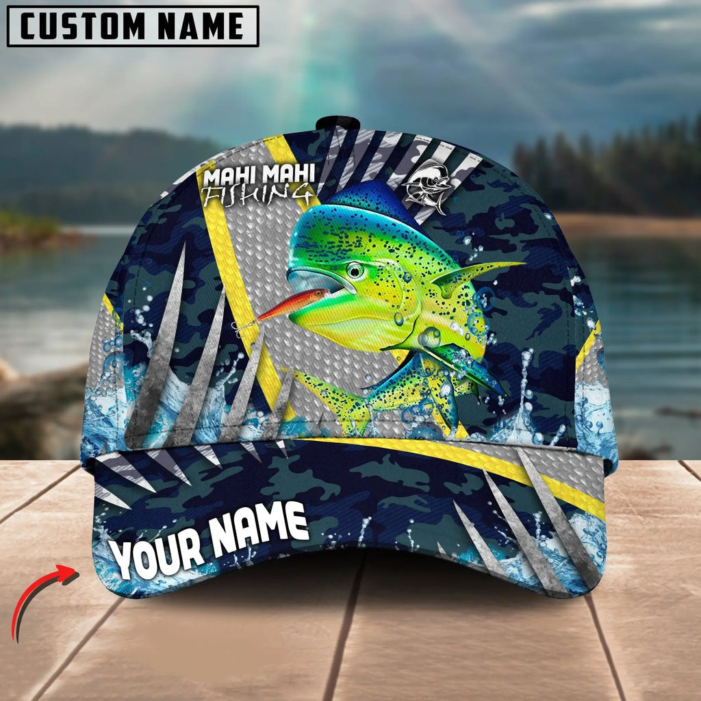 BlueJose Mahi-Mahi Fishing Cod Water Blue Personalized Cap