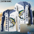 BlueJose Personalized Tuna Fishing 3D Hoodie