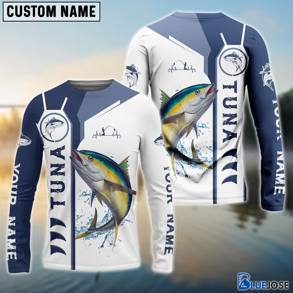 BlueJose Personalized Tuna Fishing 3D Shirts