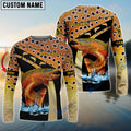 BlueJose Personalized Brown Trout Fishing Custom Name Brown 3D Shirts