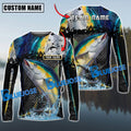 BlueJose Tuna Fishing Skinfish Trophy Fish Pattern Custom Name & Team Name 3D Shirts
