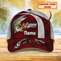 BlueJose Personalized Northern Pike Fishing Red Classic Cap