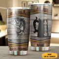 BlueJose Life Full Of Bass Fishing And Beer Personalized Name Tumbler
