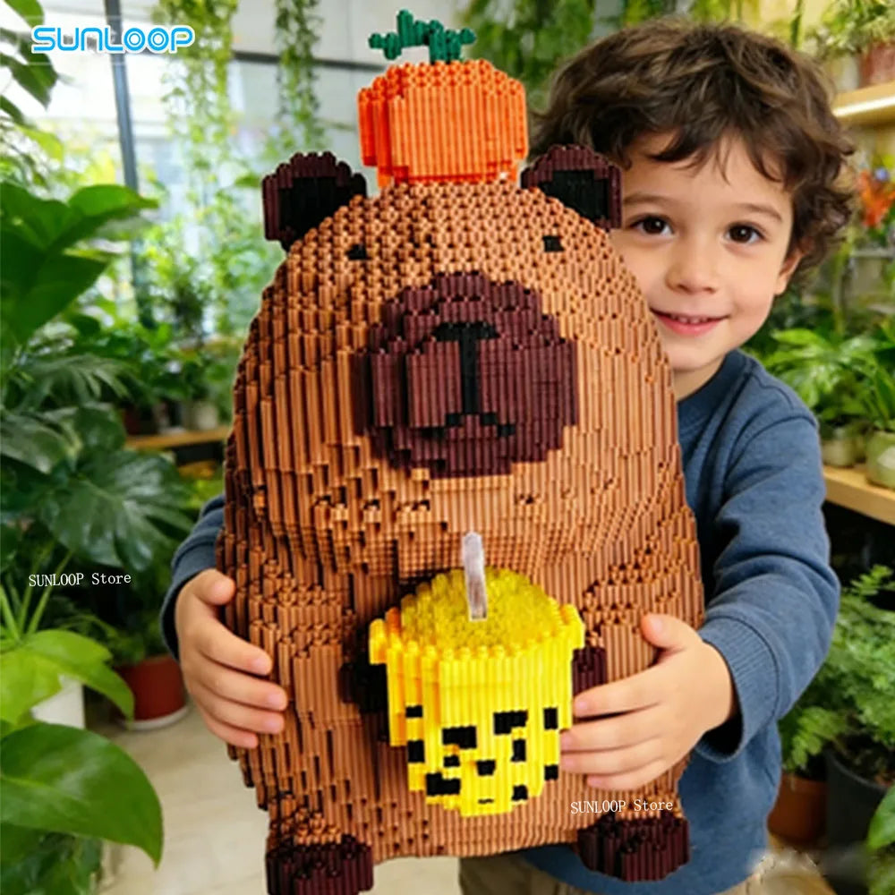Big Capybara Building Blocks Giant Capybara Brick Figures Toy for Kids Capipara Construction Set Decoration for Home for Aged 6+
