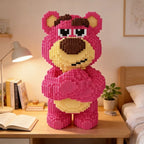 Disney Lotso Strawberry Bear Micro Building Blocks Set 7340PCS 39cm Large Size Bricks Toys for Kids Adults Gift Figure Model