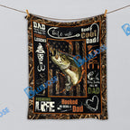 BlueJose Love My Dad Fishing Blanket