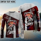 BlueJose Personalized Fishing Red Windbreaker Jacket