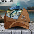 BlueJose Fishing Leather Pattern 2 Personalized Cap (13 Breeds)