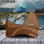 BlueJose Fishing Leather Pattern 2 Personalized Cap (13 Breeds)