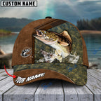 BlueJose Fishing Leather Pattern Personalized Cap (13 Breeds)