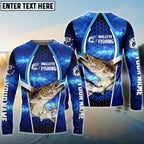 BlueJose Walleye Fishing Blue Galaxy Custom Long Sleeves