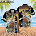 BlueJose Bass Fishing Sunset Custom Name 3D Shirt