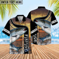 BlueJose Salmon Fishing Sunset Custom Name 3D Shirt