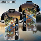 BlueJose Bass Fishing Sunset Custom Name 3D Shirt