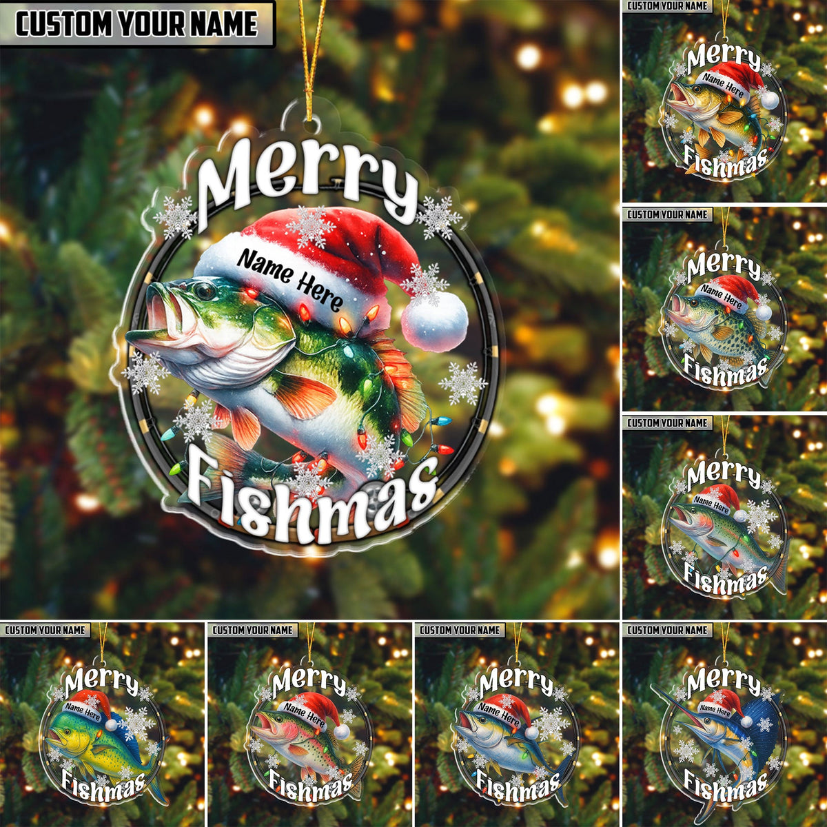 BlueJose Fishing Customized Acrylic Ornament For Fishing Lovers