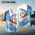 BlueJose Inshore Slam Redfish, Trout, Snook Customize Name 3D Shirt