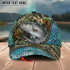 BlueJose Fishing Mermaid Scale Camo Rope Personalized Name Classic 3D Cap Personalized Cap (13 Breeds)